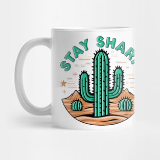 Cactus in the desert with motivational slogan Mug